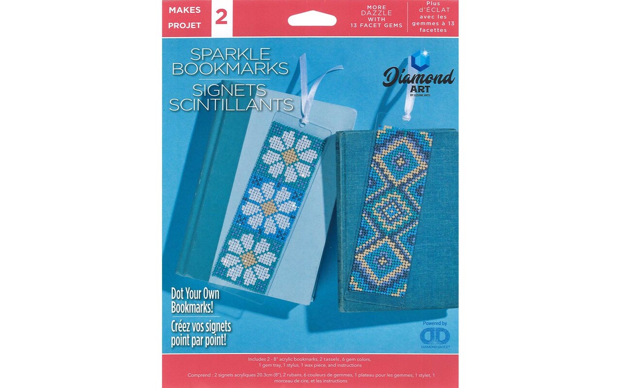 DIAMOND ART BY LEISURE ARTS Diamond Painting Kits For Adults Sparkle Bookmarks